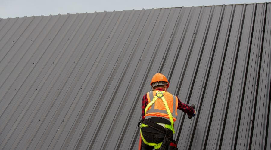 Professional metal roof installation services in Belpre, KS